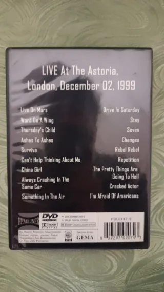 DVD David Bowie Astoria 1999