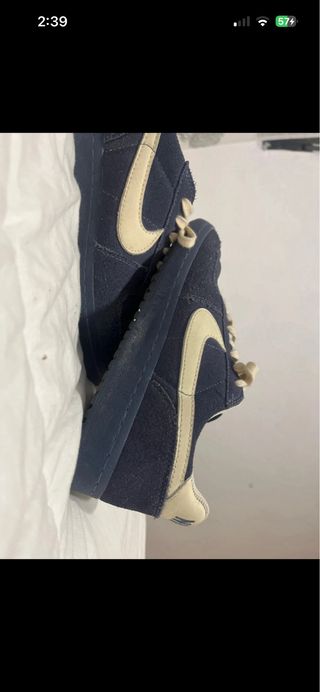 Zapatillas Nike Court Azul y Beige