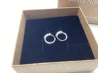 argollas plata 925mm con piedra con circonita