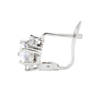 pendientes oro 18k con piedra con circonita