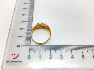anillo oro 19k con piedra con circonita