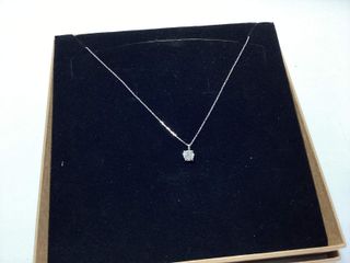 collar oro 18k con diamante de laboratorio 23cm