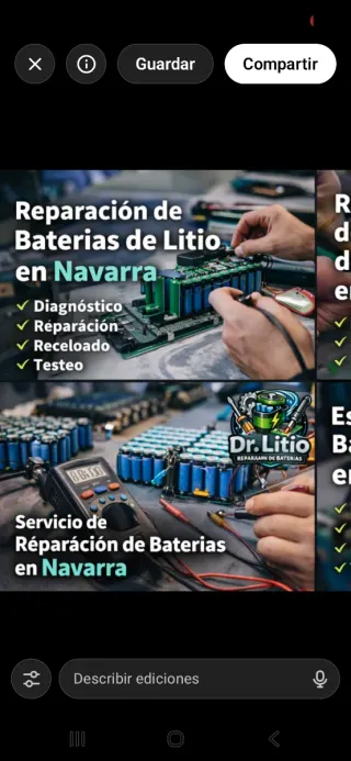 Reparación y diagnóstico de baterías de litio