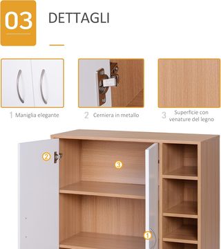 Zapatero Slim de Pared, Mueble Multiusos con 2 Puertas y Estantes Regulables para Dormitorio y Entrada, en Madera, 80X32X91Cm