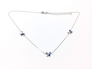 collar plata 925mm con piedra con circonita 21.5cm