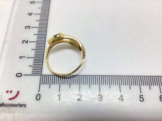 anillo oro 18k con piedra con circonita