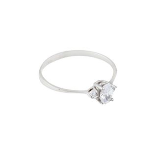 anillo oro 18k con piedra con circonita