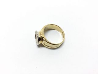 anillo oro 18k con piedra con circonita