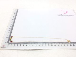 cadena oro 18k con piedra con circonita 22cm