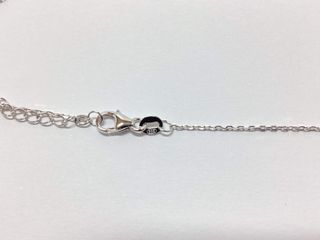 cadena plata 925mm con piedra con circonita 19 2.5cm