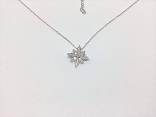 cadena plata 925mm con piedra con circonita 19 2.5cm