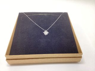 cadena plata 925mm con piedra con circonita 19 2.5cm