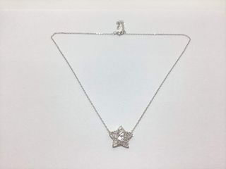 cadena plata 925mm con piedra con circonita 19 2.5cm