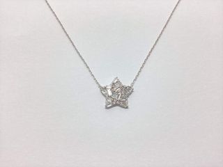 cadena plata 925mm con piedra con circonita 19 2.5cm