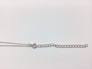 cadena plata 925mm con piedra con circonita 19 2.5cm