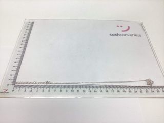 cadena plata 925mm con piedra con circonita 19 2.5cm