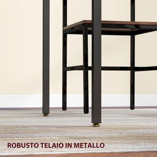 Mesa de Comedor Plegable Estilo Industrial para 2-4 Personas Con 2 Lados Extensibles, Mesa Plegable de Cocina para Espacios Pequeños en Madera y Metal, 120X79X79 Cm, Marrón Rústico