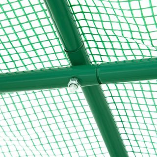 Invernadero de Jardín en Túnel con Puerta Enrollable, Invernadero para Huerto con 4 Ventanas de PE, Estructura de Tubo de Acero Pintado y 2 Refuerzos Diagonales, 2.5X2X2M, Verde