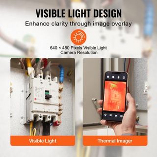Cámara Termográfica para Android e IOS, Imager Infrarrojo Inalámbrico de Resolución IR de 256 x 192 con WiFi y Cámara Visual, Cámara Térmica de 25Hz para Smartphone, -4°F-1022°F, IP54