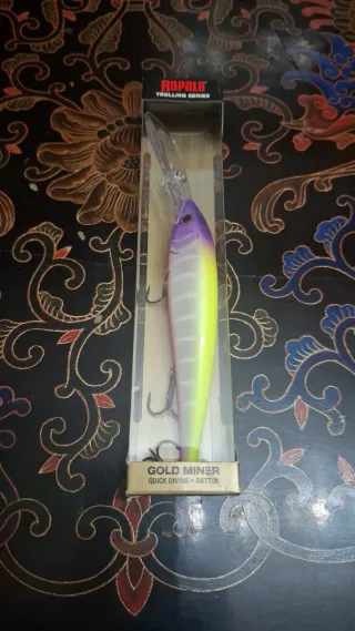 Lote 5 señuelos pesca Rapala Gold Miner