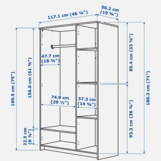 Armario IKEA BRIMNES 3 Puertas + Espejo