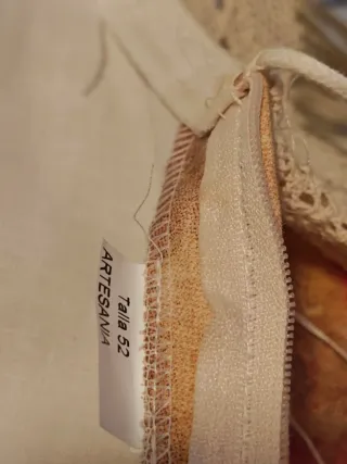 Traje Flamenca Estampado Beige y tonos calidos