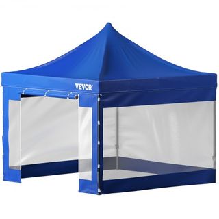 Tienda de Carpa Plegable de 304.8 x 304.8 cm, Gazebo de Patio Exterior con Paredes Laterales Desmontables y Bolsa con Ruedas, Refugio de Gazebo Instantáneo Resistente a los UV y al Agua para Fiest...