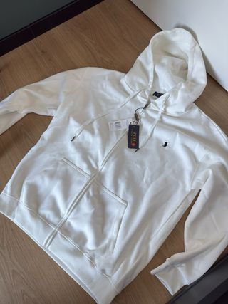 Ralph Lauren Zip-up, White, Large