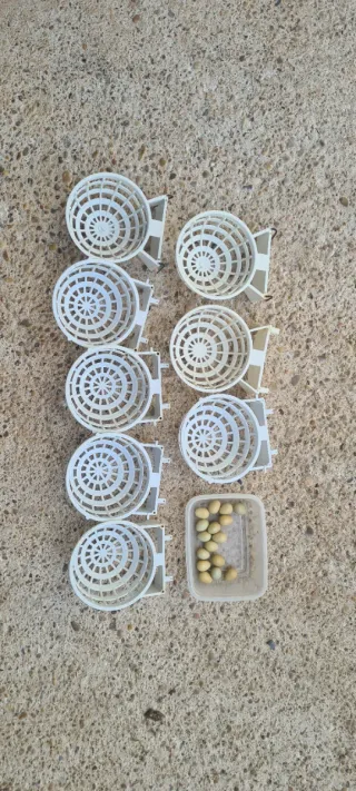 Lote de jaulas y nidos para pájaros