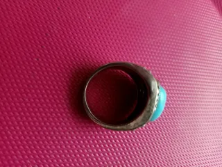 Anillo Plata Vintage Piedra Turquesa