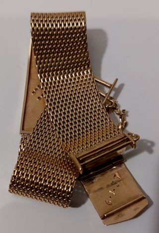 Pulsera oro 18kt con 18 brillantes de 46gr Omega