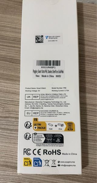 Smartwatch Dorado con Correa Rosa