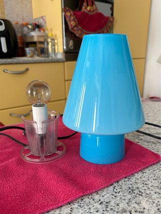 Lampada Design Artemide Vintage Vetro Azzurro