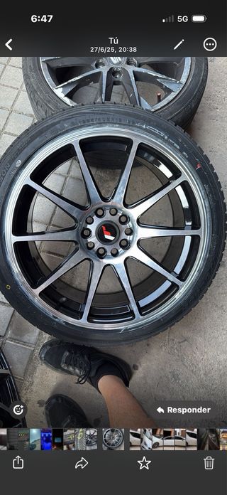 Llantas JR11 Wheels 18 pulgadas tornillería 112 x