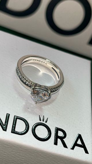 Anillo Pandora Corazón Plata