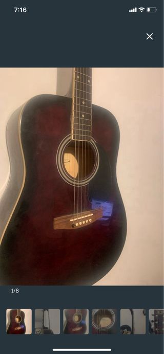 Guitarra Acústica Oscuro