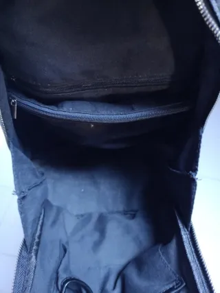 Mochila lentejuelas negra y plateada