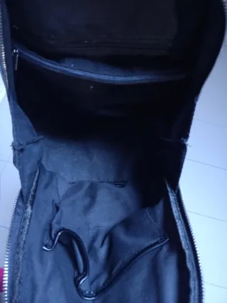 Mochila lentejuelas negra y plateada