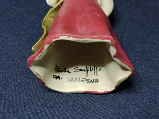 Statuina ceramica sarda firmata Sanfilippo anni 70