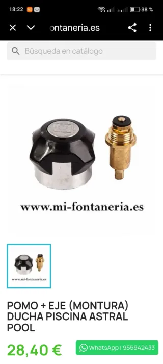 Ducha Piscina Astrapol Metal Plástico Goma