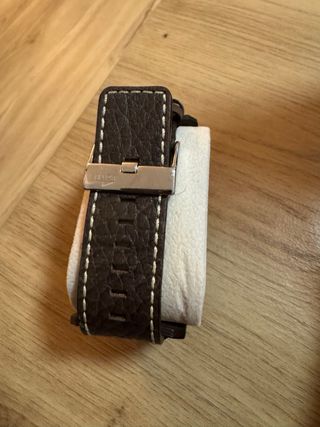 Reloj Lotus Cuero Marrón y Plateado Hombre