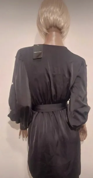 Vestitino effetto raso nero