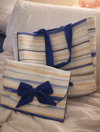 Bolso artesanal + funda literaria