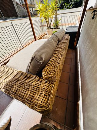 Juego de Jardín Ratán y Cristal