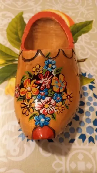 Zoccolo Olandese Legno Vintage da Appendere