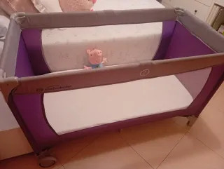 Cuna de viaje plegable y colchon