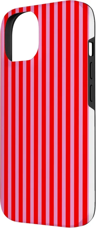 Cover per iPhone 14 con bel motivo a righe rosse