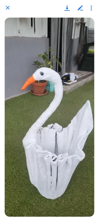 Macetas Cisne Decorativas Piedra