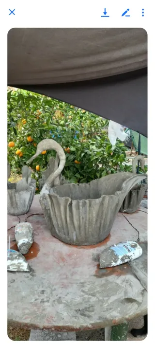 Macetas Cisne Decorativas Piedra