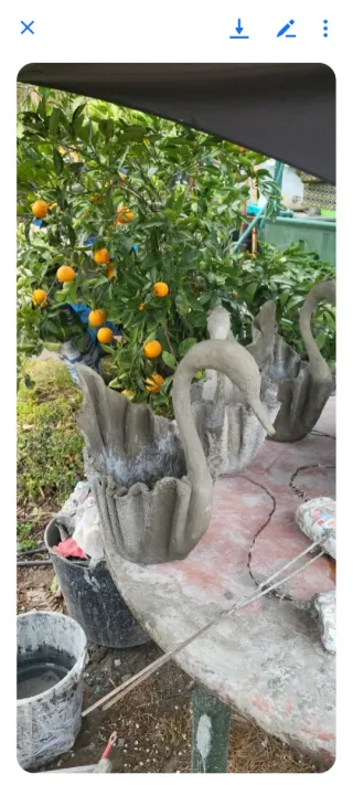 Macetas Cisne Decorativas Piedra